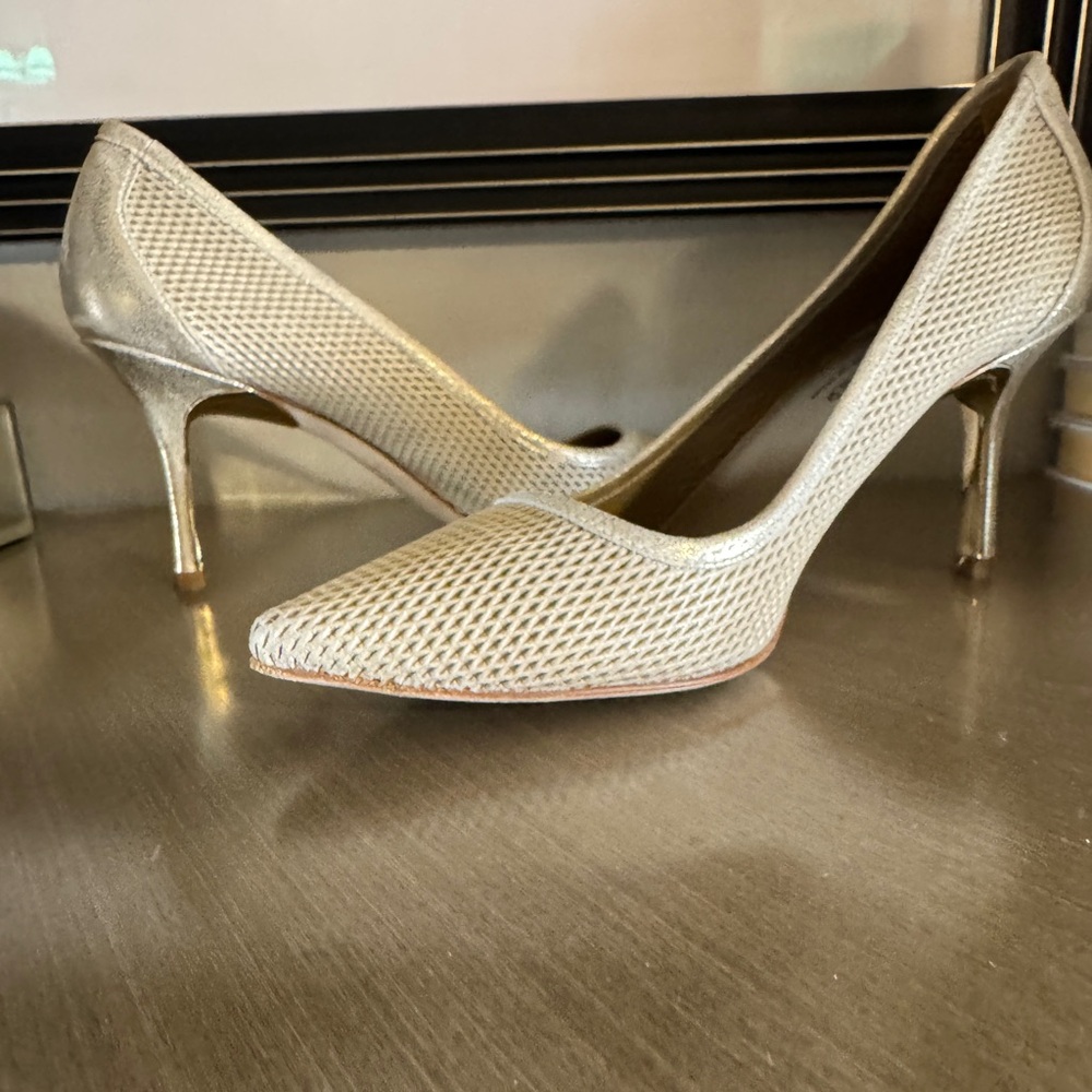 Donald Pliner Torin Platino Metallic Brushed Leather